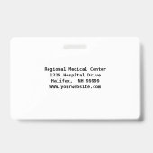 カスタムの写真、名前、バーコード、ロゴ バッジ (Back)