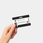 カスタムの写真、名前、バーコード、ロゴ バッジ (Handheld)