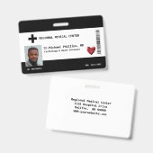 カスタムの写真、名前、バーコード、ロゴ バッジ (Front & Back)