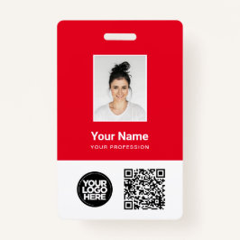 カスタムの写真、QRおよびバーコード、ロゴ、名前 バッジ