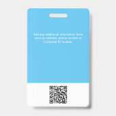 カスタムの写真、QRコード、ロゴ、名前バッジ バッジ (Back)