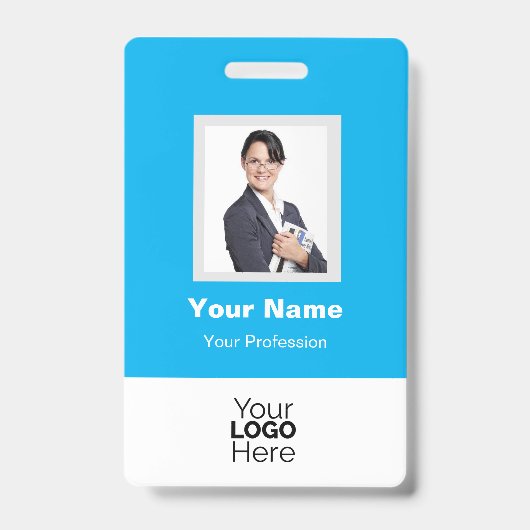 カスタムの写真、QRコード、ロゴ、名前バッジ バッジ (Front)