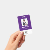 カスタムの写真、QRコード、ロゴ、名前バッジ バッジ (手持ち)