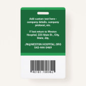 カスタムの写真ID、バーコード、ロゴ会社 バッジ (裏面)