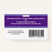 カスタムの写真ID、バーコード、ロゴ会社 バッジ (裏面)