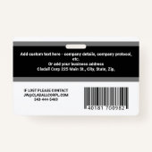 カスタムの写真ID、バーコード、ロゴ会社 バッジ (裏面)