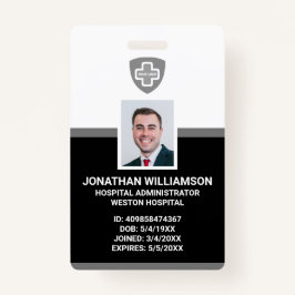 カスタムの写真ID、バーコード、ロゴ会社 バッジ