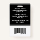 カスタムの写真ID、バーコード、ロゴ会社 バッジ (裏面)