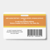 カスタムの写真ID、バーコード、ロゴ会社 バッジ (裏面)