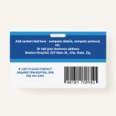 カスタムの写真ID、バーコード、ロゴ会社 バッジ (裏面)