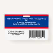 カスタムの写真ID、バーコード、ロゴ会社 バッジ (裏面)