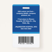 カスタムの写真ID、バーコード、ロゴ会社 バッジ (裏面)