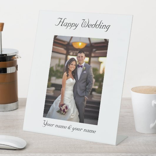 カスタムの写結婚真 台座サイン (インサイチュ)