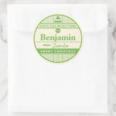 カスタムの北極の生産のクリスマスのステッカー ラウンドシール (バッグ)