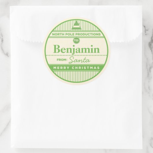 カスタムの北極の生産のクリスマスのステッカー ラウンドシール (バッグ)