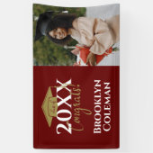 カスタムの卒業パーティー写真パーティーバナー 横断幕 (縦)