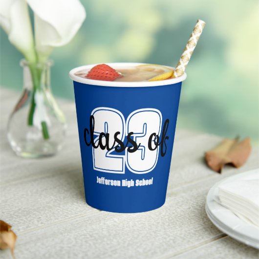 カスタムの卒業年と学校名 紙コップ (インサイチュ)