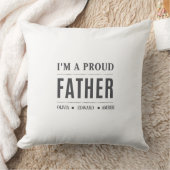 カスタムの名前デザイン | パーソナライズされた父の クッション (ブランケット)