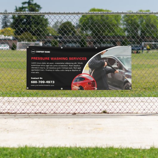 カスタムの圧力洗浄サービス 横断幕 (インサイチュ)