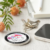 カスタムの壮麗なマイルストーンの贈り物 – トランスプライド キーホルダー (側面)