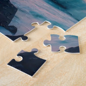 カスタムの夕日の海岸線 – 海の崖 ジグソーパズル (側面)