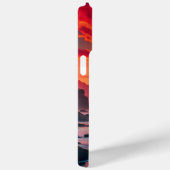 カスタムの夕日の海岸線 – 海の崖 Case-Mate iPhoneケース (裏面 / 右)
