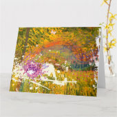 カスタムの大きなグリーティングカードで音楽の楽しみを実現 カード (黄色い花)