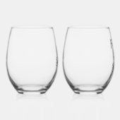 カスタムの夫妻 ステムなしワイングラス (右)