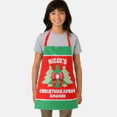 カスタムの姪のクリスマスプレゼント エプロン (インサイチュ)