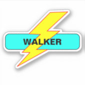 カスタムの学名 – やる気を起こさせる稲妻 シール (正面)