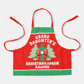 カスタムの孫娘のクリスマスプレゼント エプロン (正面)