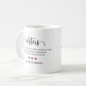 カスタムの定義パーソナライズされた コーヒーマグカップ (正面左)