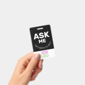 カスタムの従業員 – フォトパス – 名前ID バッジ (手持ち)