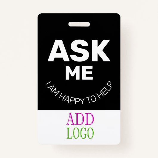 カスタムの従業員 – フォトパス – 名前ID バッジ (正面)