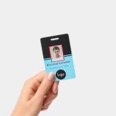 カスタムの従業員-写真、バーコード、ロゴ、名前バッグ バッジ (手持ち)