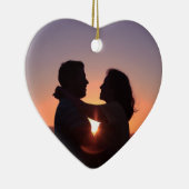 カスタムの心臓の形 セラミックオーナメント (右)