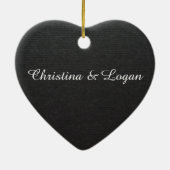カスタムの心臓の形 セラミックオーナメント (裏面)