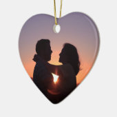 カスタムの心臓の形 セラミックオーナメント (左)