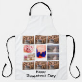 カスタムの恋人の日11写真コラージュ エプロン (正面)