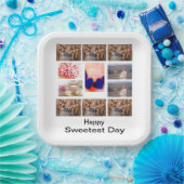 カスタムの恋人の日11写真コラージュ ペーパープレート (パーティー)