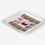 カスタムの恋人の日11写真コラージュ ペーパープレート (傾斜あり)