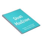 カスタムの手紙の花嫁へヘンドゥブライダルシャワー ノートブック (右側)