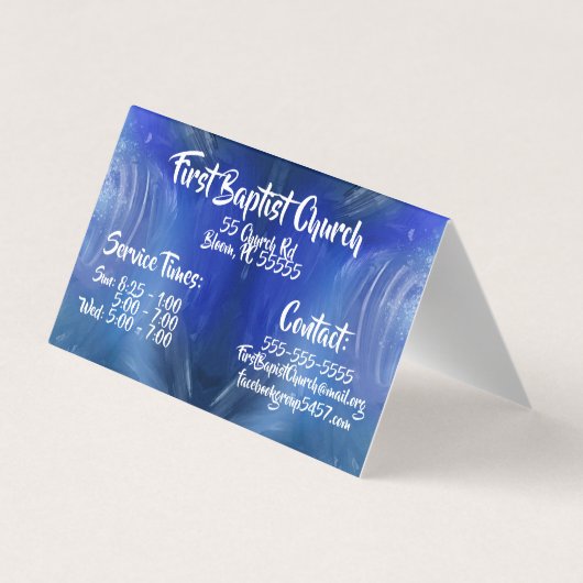 カスタムの折り畳み名刺 名刺 (裏面)