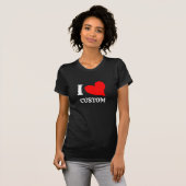 カスタムの文字で作る "I love" Tシャツ 白 (正面フル)