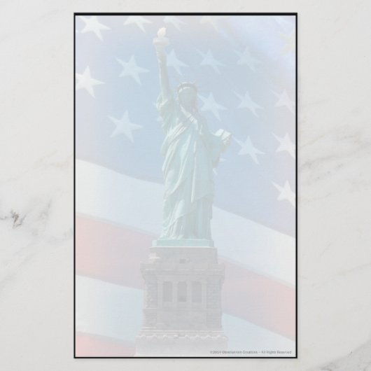 カスタムの文房具自由の女神 便箋 (正面)