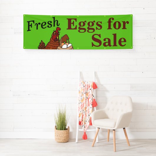 カスタムの新鮮な卵を販売するバナーをカスタマイズ可能 横断幕 (インサイチュ)