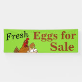 カスタムの新鮮な卵を販売するバナーをカスタマイズ可能 横断幕 (横)