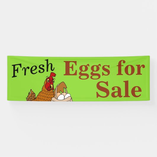 カスタムの新鮮な卵を販売するバナーをカスタマイズ可能 横断幕 (横)
