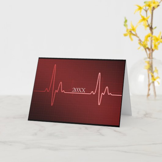 カスタムの日付がついた医学のヘルスケアの卒業 カード (黄色い花)