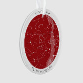 カスタムの星の地図 – アクリルのクリスマス装飾  オーナメント (正面)